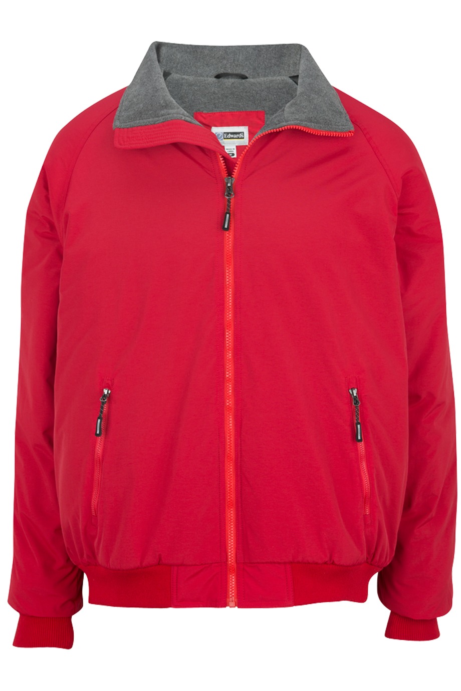 click to view RED w/CHARCOAL HEATHER FLEECE